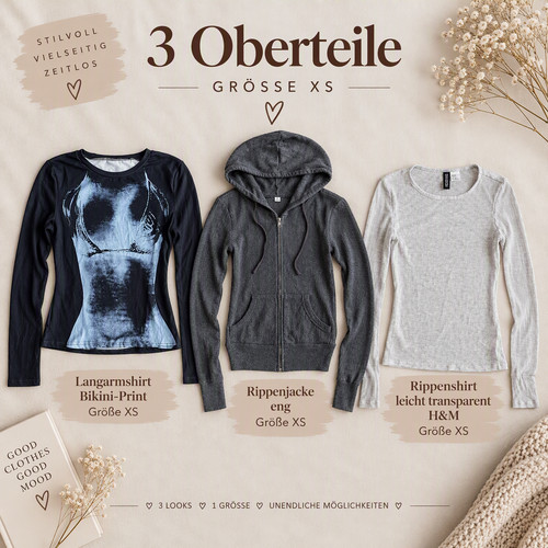 3er set oberteile h - oberteile, gr.