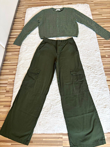 Damen teiliges set grün - h&m,