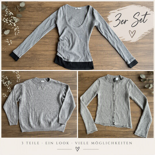 3er set grau m - grau, |