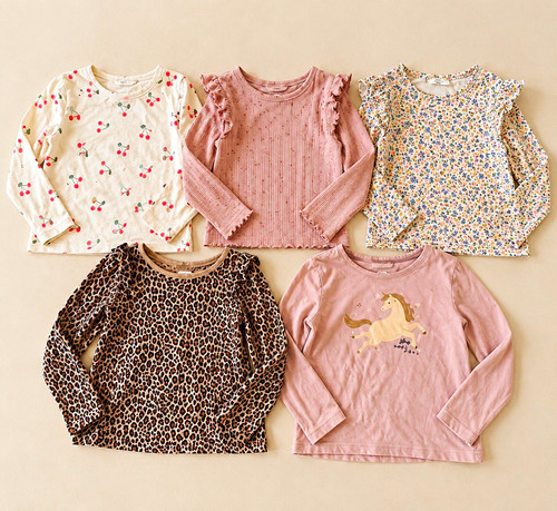 Mädchen langarmshirt set - langarmshirt,